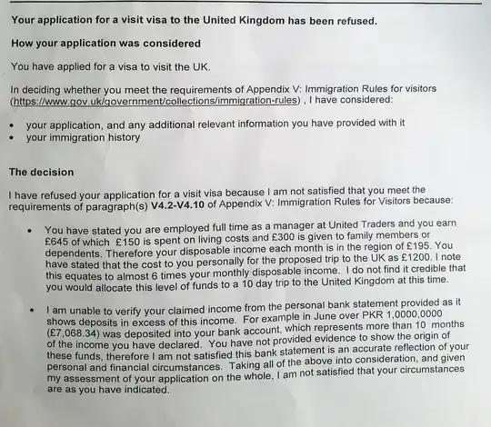 REFUSAL LETTER
