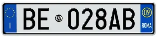 Italian Licence Plate