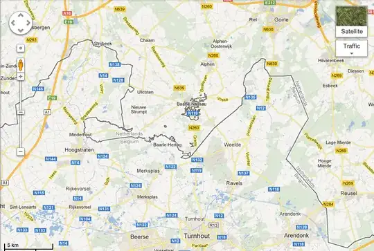 Screen dump of google maps