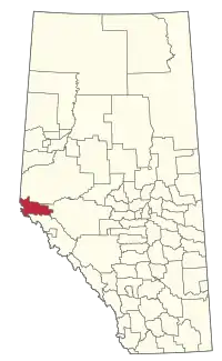 Location within Alberta
