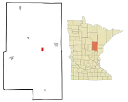 Location of the city of McGregorwithin Aitkin County, Minnesota