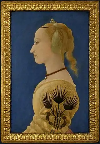 Alesso Baldovinetti, Portrait of a Lady in Yellow, c. 1465. National Gallery, London