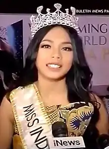 Miss Indonesia 2018Alya Nurshabrina Samadikun,of West Java