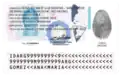 Pre-biometric resident DNI specimen for a temporary foreigner.