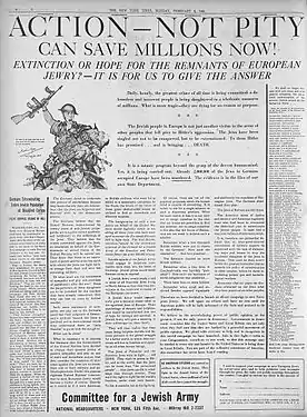 Tears of Rage - "Action, Not Pity" as published in The New York Times, 1943.