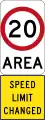 New 20&nbsp;km/h Speed Limit Area (Used in South Australia)