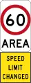New 60&nbsp;km/h Speed Limit Area (Used in South Australia)