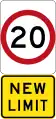 New 20&nbsp;km/h Speed Limit (Used in Victoria)