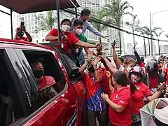 Bongbong Marcos campaigning in Makati