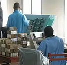 Banknote processing in the Democratic Republic of the Congo with BPS 200 and a DLR 8762 tabletop sorter from De La Rue (2010)