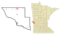 Location of Graceville, Minnesota