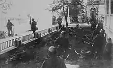 Black Reichswehr fighting against Polish and German forces during the Poland Uprising, 1919.