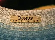Bohus Stickning Label, Akvamarin design, ca. 1963. Susanna Hansson Collection.