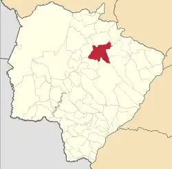 Location in Mato Grosso do Sul  state