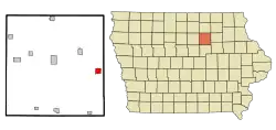 Location of Shell Rock, Iowa