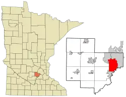 Location in Carver County, Minnesota