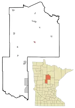 Location of Longvillewithin Cass County, Minnesota