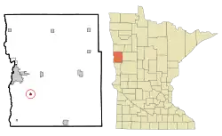 Location of Sabin, Minnesota