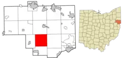 Location of Wayne Township in Columbiana County