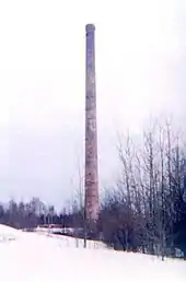 Corsica mine smokestack prior to its demolition