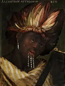 Alchitrof, "Aethiopia Rex", painted in 1568