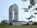 Distant view of main memorial, Drobytsky Yar