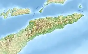 Map showing the location of Jesus Backside BeachPraia dos Portugueses&nbsp;(Portuguese)Dolok Oan&nbsp;(Tetum)