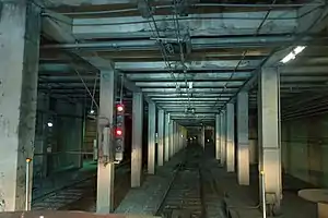 The remains of the inbound side of the former Eureka Valley station, 2015