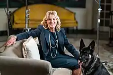 Major and Jill Biden in the Diplomatic Reception Room of the White House in February 2021