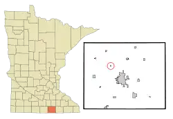 Location of Manchester, Minnesota