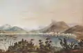 View of Rio de Janeiro. Watercolor.
