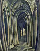 Robert Delaunay, 1909–10, Saint-Séverin No. 3, oil on canvas, 114.1 × 88.6&nbsp;cm, Solomon R. Guggenheim Museum