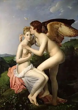 Cupid and Psyche; by François Gérard; 1798; oil on canvas; 186 x 132&nbsp;cm; Louvre