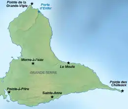 Map of Grande-Terre