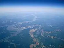 The winding Tennessee River
