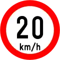 RUS 065Speed Limit (20&nbsp;km/h)