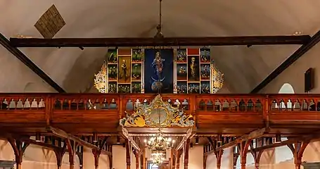 View of the organ and back of the church