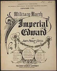 Music sheet of march "Imperial Edward"