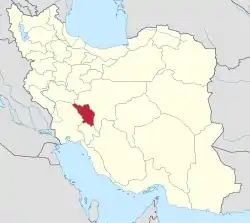 Location of Chaharmahal and Bakhtiari province in&nbsp;Iran
