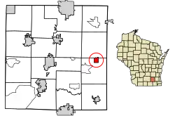 Location of Sullivan in Jefferson County, Wisconsin.