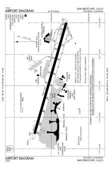 FAA airport diagram as of June&nbsp;2019[update]
