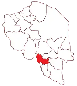 Location of Kahnuj County in&nbsp;Kerman&nbsp;province