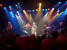Kajagoogoo in Bochum, Germany, in 2008. L-R: Nick Beggs, Stuart Croxford Neale, Limahl, Jez Strode and Steve Askew.