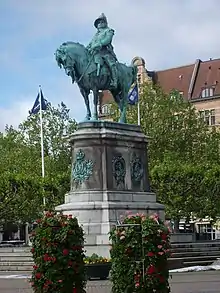  Equestrian statue of Charles&nbsp;X&nbsp;Gustav by John Börjeson