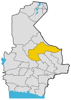 Location of Khash County in Sistan&nbsp;and&nbsp;Baluchestan province