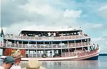 Jeff Blackard (top left) on the riverboat Linda Esperanca in Brazil in 2003.