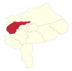 Location of Meybod County in&nbsp;Yazd&nbsp;province