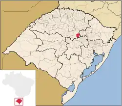 Location of Fontoura Xavier in Rio Grande do Sul