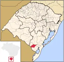 Location in Rio Grande do Sul  state