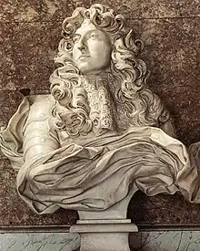 The Bust of Louis XIV by Gian Lorenzo Bernini; 1665; marble; 105 × 99 × 46&nbsp;cm; Palace of Versailles